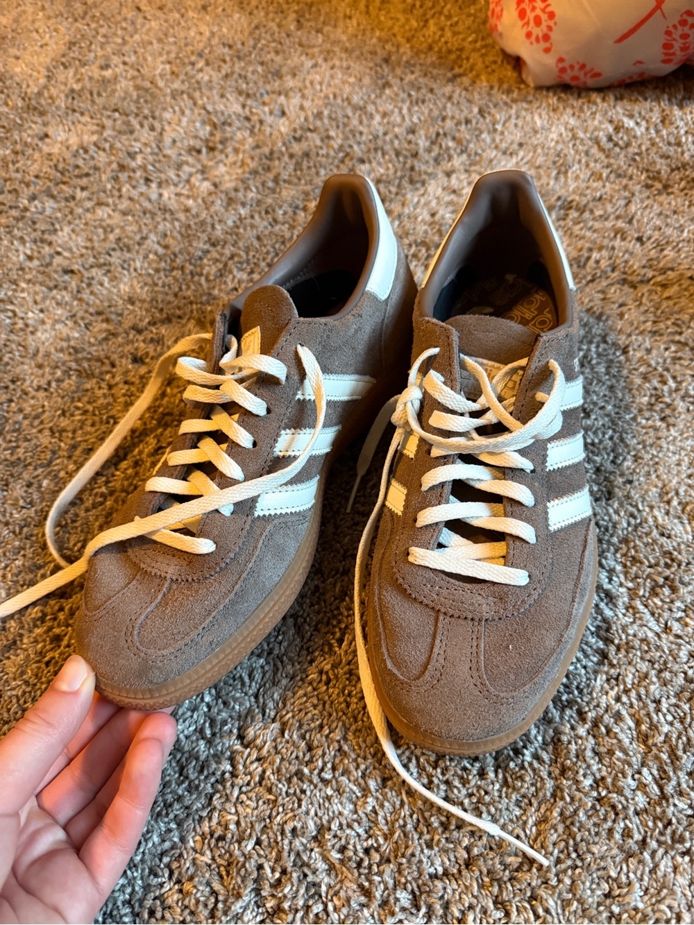 adidas spezial Women’s Brown Suede Sneakers with White Stripes